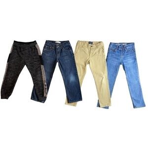 Lot of 4: DKNY Place Arizona Jean Co Levi Boys Blue Tan Gray Jeans